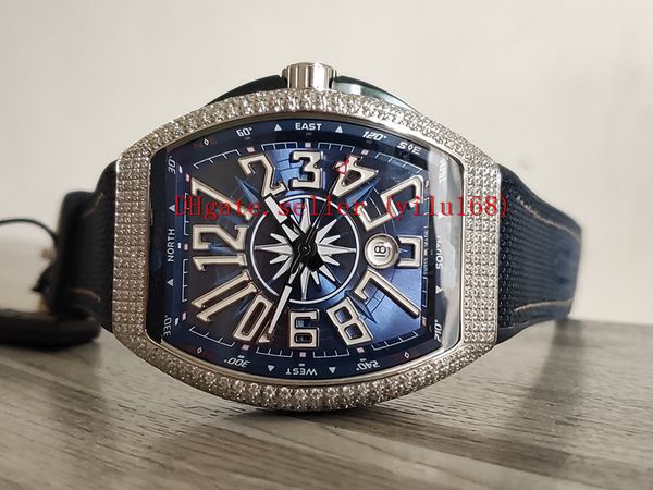 vanguard watch luxury new men's collection diamond case date v 45 sc dt yachting blue dial automatic nylon leather watch, Slivery;golden 
vanguard watch luxury new men's collection diamond case date v 45 sc dt yachting blue dial automatic nylon leather watch, Slivery;golden