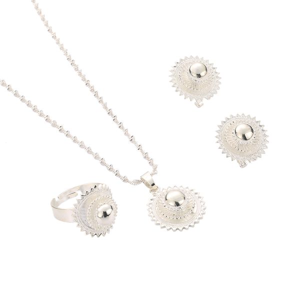 trendy ethiopian silver color sets pendant necklaces earrings ring habesha jewelry
trendy ethiopian silver color sets pendant necklaces earrings ring habesha jewelry