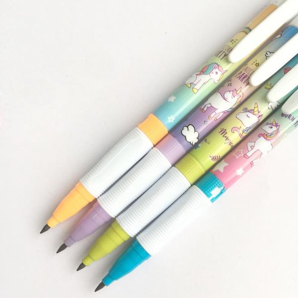 Cute Unicorn Automatic Mechanical Pencil Students 2.0mm Pencil With Pencil Sharpener School Supply Cartoon Unicorn Pencils