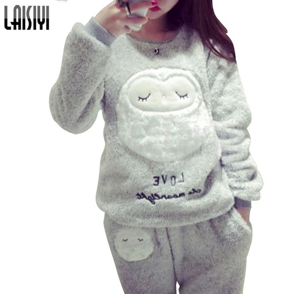laisiyi winter set new thickened cute sleeping owl coral fleece pajamas furnishing suit coral velvet home wear leisure wear 9123, Blue;gray
laisiyi winter set new thickened cute sleeping owl coral fleece pajamas furnishing suit coral velvet home wear leisure wear 9123, Blue;gray