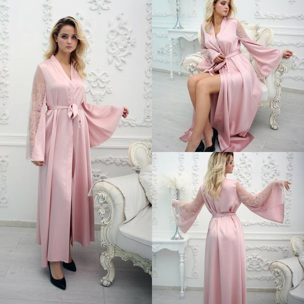 pink robe de mariée women bathrobe lace sleepwear nightgown long sleeve long robe spa bridal boudoir robe holiday party costume, White;pink
pink robe de mariée women bathrobe lace sleepwear nightgown long sleeve long robe spa bridal boudoir robe holiday party costume, White;pink