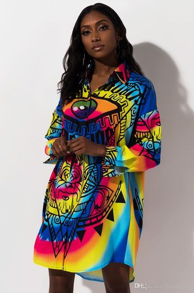 Female Eyes Printed Shirt Dress Spring Sexy Lapel Neck Dresses Fashion Designer Long Sleeve Dresses
Female Eyes Printed Shirt Dress Spring Sexy Lapel Neck Dresses Fashion Designer Long Sleeve Dresses