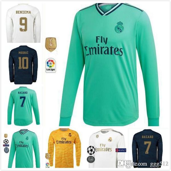 19 20 thailand real madrid hazard long sleeve soccer jersey 2019 2020 modric asensio vinicius jr isco kroos football uniform, Black;yellow
19 20 thailand real madrid hazard long sleeve soccer jersey 2019 2020 modric asensio vinicius jr isco kroos football uniform, Black;yellow