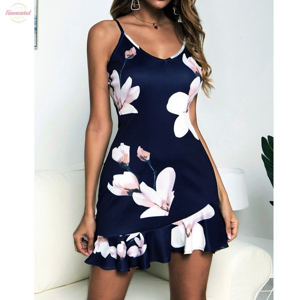 women summer dress ruffled floral print o neck sleeveless party bodycon dresses woman party mini beach dress 2020, Black;gray
women summer dress ruffled floral print o neck sleeveless party bodycon dresses woman party mini beach dress 2020, Black;gray
