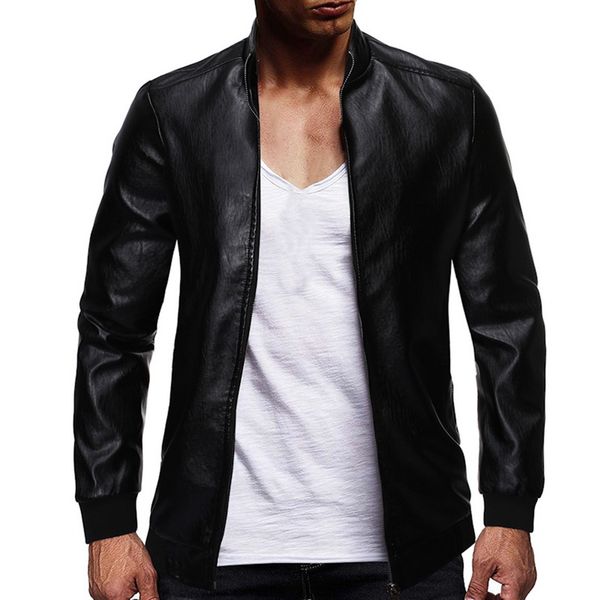 vertvie 2019 men leather jacket autumn winter pu streetwear stand zipper motorcycle jacket plus size slim outwear men pu, Black;brown
vertvie 2019 men leather jacket autumn winter pu streetwear stand zipper motorcycle jacket plus size slim outwear men pu, Black;brown