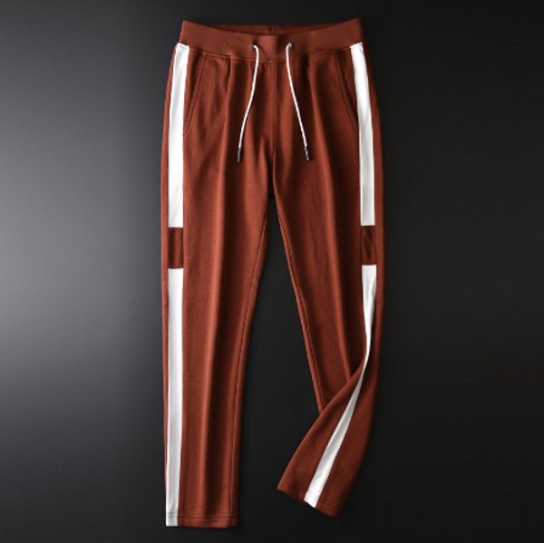 100% cotton sport mens pants luxury elastic waist contrast color stripe drawstring man pants plus size 4xl slim male pant, Black
100% cotton sport mens pants luxury elastic waist contrast color stripe drawstring man pants plus size 4xl slim male pant, Black