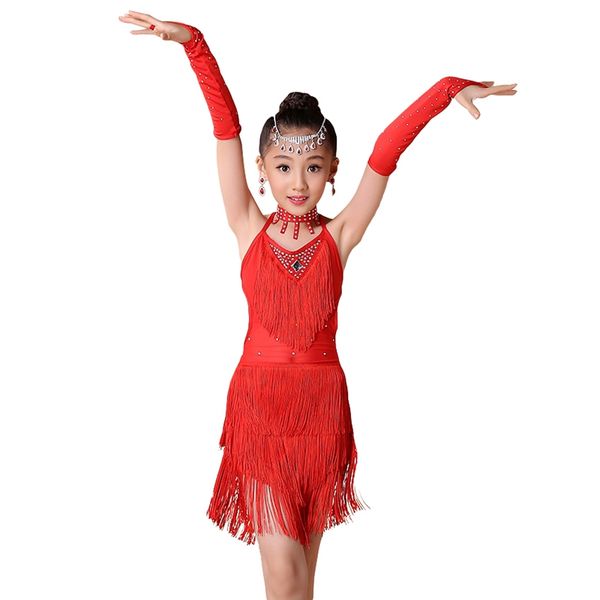 new kids latin dress tassel tango dance wear sequins ballroom dance competition dress girls latin costumes stage wear, Black;red
new kids latin dress tassel tango dance wear sequins ballroom dance competition dress girls latin costumes stage wear, Black;red