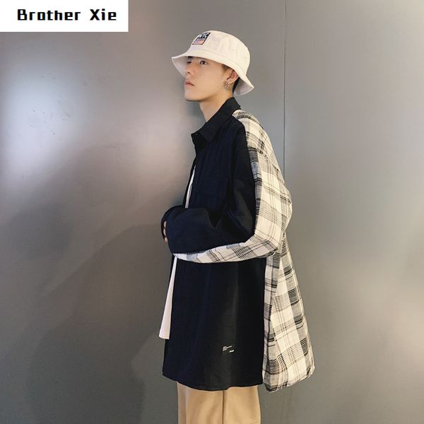 autumn new tooling jacket men fashion lattice stitching casual hit color jacket man streetwear wild hip hop loose bomber, Black;brown
autumn new tooling jacket men fashion lattice stitching casual hit color jacket man streetwear wild hip hop loose bomber, Black;brown
