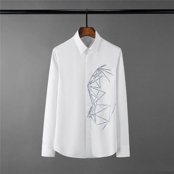 lu pyramid diamond mens shirts luxury long sleeve solid color party mens dress shirts fashion slim fit royal male 4xl, White;black
lu pyramid diamond mens shirts luxury long sleeve solid color party mens dress shirts fashion slim fit royal male 4xl, White;black