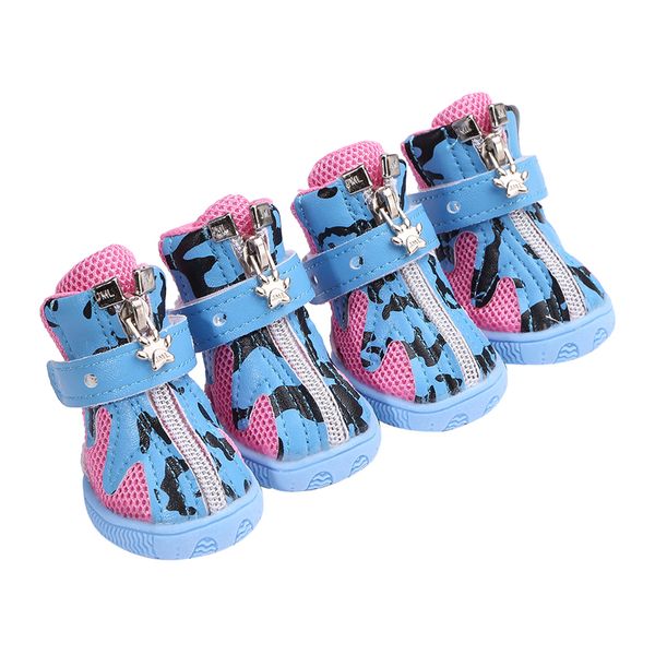 4x pet puppy dog эластичная нескользящая летняя обувь для собак на открытом воздухе 2-цветная