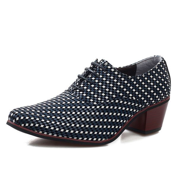 Leather Men Dress Shoes Fashion Pointed Toe High Heels Oxford Shoes Heighten Heels Party Prom Bar Wedding, Blue
Leather Men Dress Shoes Fashion Pointed Toe High Heels Oxford Shoes Heighten Heels Party Prom Bar Wedding, Blue