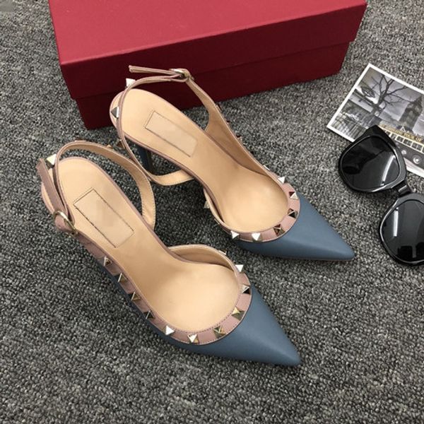 designer pointed toe with studs high heels dress shoes genuine leather rivets sandals women studded strappy slingbacks pumps, Black
designer pointed toe with studs high heels dress shoes genuine leather rivets sandals women studded strappy slingbacks pumps, Black
