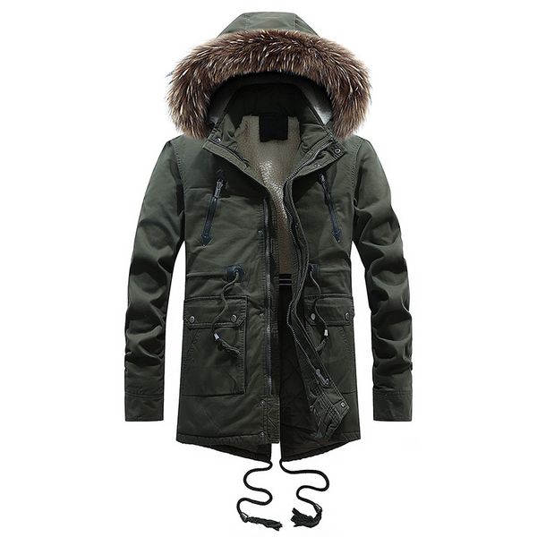 fashion winter jacket men long coat faux fur collar outwear thick warm parka men military cargo cloth casual jacket hombre, Black
fashion winter jacket men long coat faux fur collar outwear thick warm parka men military cargo cloth casual jacket hombre, Black