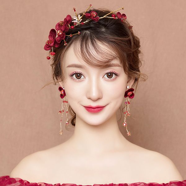 new burgundy fabric flower headband hair accessories bridal wedding headdress fashion costume performance headpiece handmade, White;golden
new burgundy fabric flower headband hair accessories bridal wedding headdress fashion costume performance headpiece handmade, White;golden