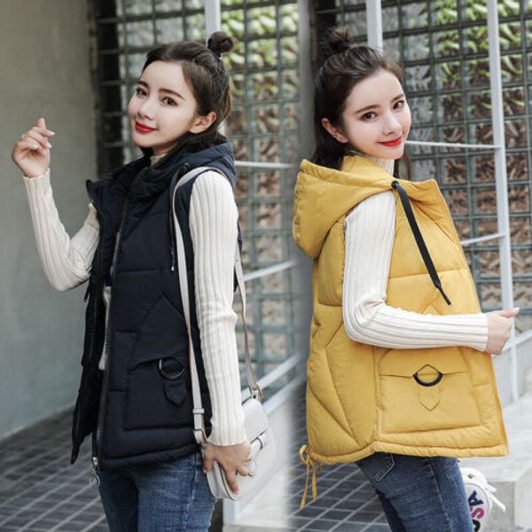 autumn and winter down cotton women's new wild warm short paragraph sleeveless vest size s-xxl, Black;white
autumn and winter down cotton women's new wild warm short paragraph sleeveless vest size s-xxl, Black;white