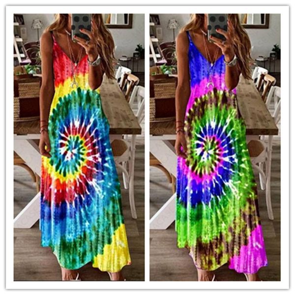 new women summer maxi dress designer tie dye whirlpool long dress sleeveless adjustable strap maternity dresses overall beach clothing d7104, Black;gray
new women summer maxi dress designer tie dye whirlpool long dress sleeveless adjustable strap maternity dresses overall beach clothing d7104, Black;gray
