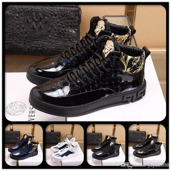 luxuries designers shoes for men women rivet sliver black green pink stripe leather walking casual shoe size 38-44
luxuries designers shoes for men women rivet sliver black green pink stripe leather walking casual shoe size 38-44