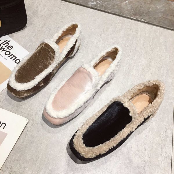 corduroy soft velvet shoes woman lambs curl fur flats slip on loafers square toe fleece moccasins mujer winter plush espadrilles, Black
corduroy soft velvet shoes woman lambs curl fur flats slip on loafers square toe fleece moccasins mujer winter plush espadrilles, Black