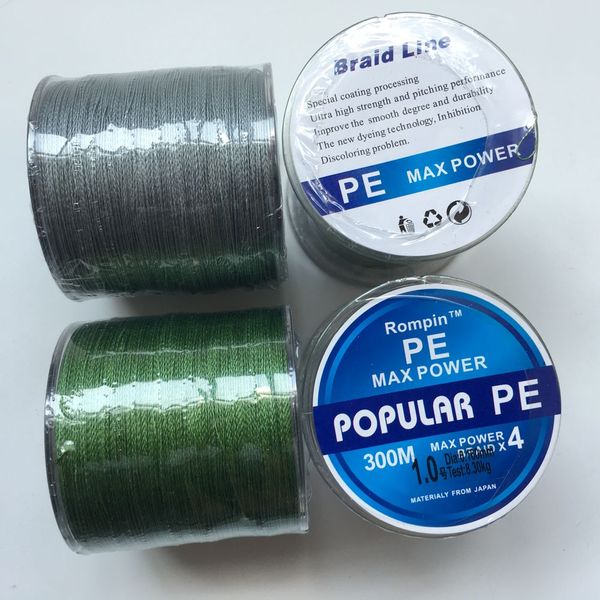 300m pe braided fishing line 4 stands japan multifilament 4 super strong carp colorful braid fishing line grey army green color
300m pe braided fishing line 4 stands japan multifilament 4 super strong carp colorful braid fishing line grey army green color