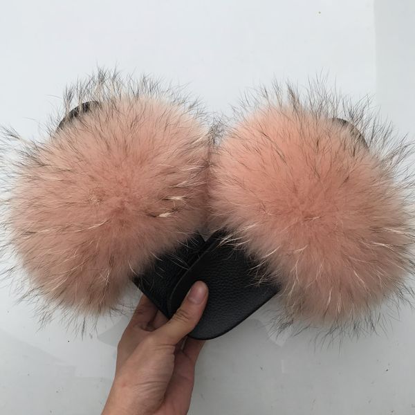 big fur slides fur slides bulk pink fur slides, Black