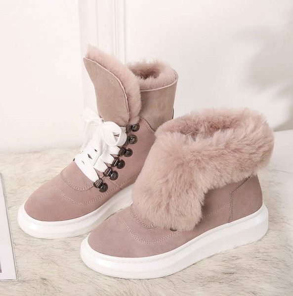 new platform designer luxury plush half boots australia leather fashion women/men pink genuine leather ing, Black
new platform designer luxury plush half boots australia leather fashion women/men pink genuine leather ing, Black
