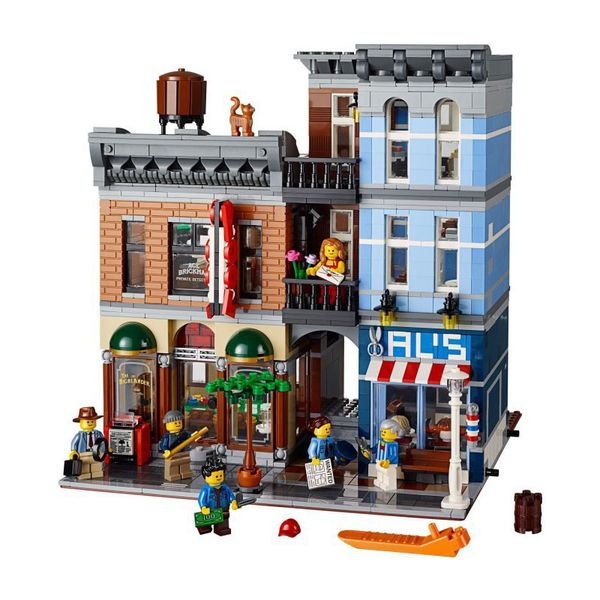 84011 street view series detective agency children's educational building block toys