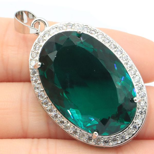 45x26mm фантастический большой овальный 30x20mm gemstone 14g создано rich синий аквамарин cz женщины партия серебряный кулон, Silver
45x26mm фантастический большой овальный 30x20mm gemstone 14g создано rich синий аквамарин cz женщины партия серебряный кулон, Silver