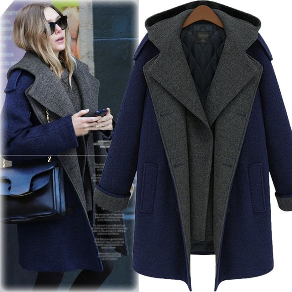 autumn winter coat women outwear new fashion layered long woolen coat thick wool plus size m-5xl, Black
autumn winter coat women outwear new fashion layered long woolen coat thick wool plus size m-5xl, Black