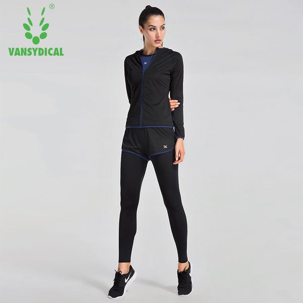 2017 vansydical sports suit female autumn and winter running loose fitness clothing trousers 3pcs professional yoga clothes, Black;blue
2017 vansydical sports suit female autumn and winter running loose fitness clothing trousers 3pcs professional yoga clothes, Black;blue