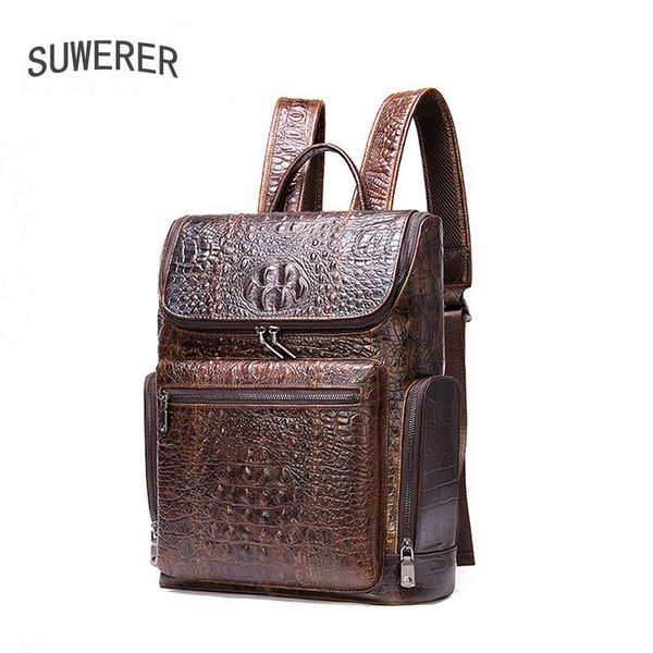 suwerer new genuine leather crocodile pattern leather men's casual backpack travel backpack dual-use men's business bag
suwerer new genuine leather crocodile pattern leather men's casual backpack travel backpack dual-use men's business bag