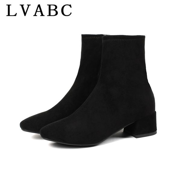 new women shoes high heels slip ankle boots winter stretch socks boots elegant square high heels shoes female plus size 32- 44, Black
new women shoes high heels slip ankle boots winter stretch socks boots elegant square high heels shoes female plus size 32- 44, Black