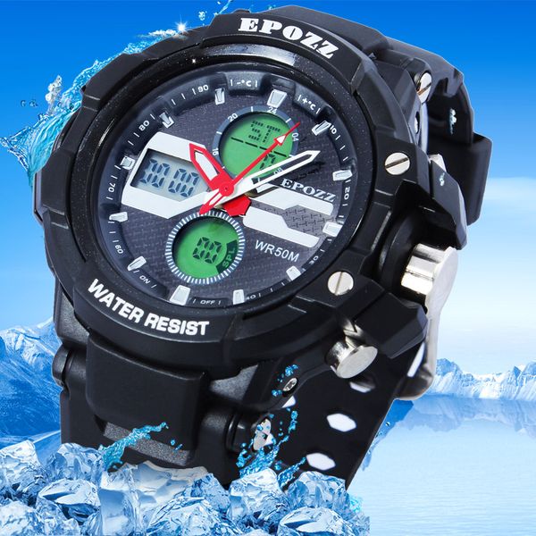 epozz male digital sports watch men g style rubber strap waterproof resistant watch big dial alarm relogio masculino 1310, Slivery;brown
epozz male digital sports watch men g style rubber strap waterproof resistant watch big dial alarm relogio masculino 1310, Slivery;brown