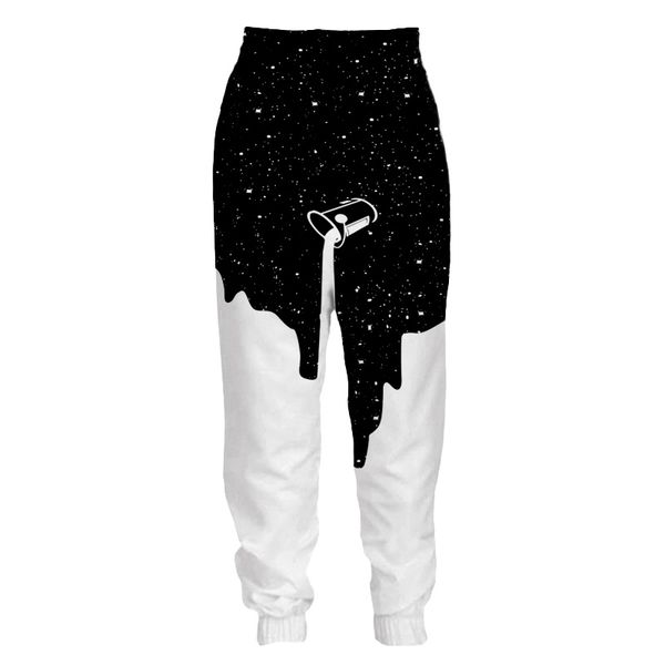 space galaxy milk dripping 3d print women men jogger pants, Black
space galaxy milk dripping 3d print women men jogger pants, Black