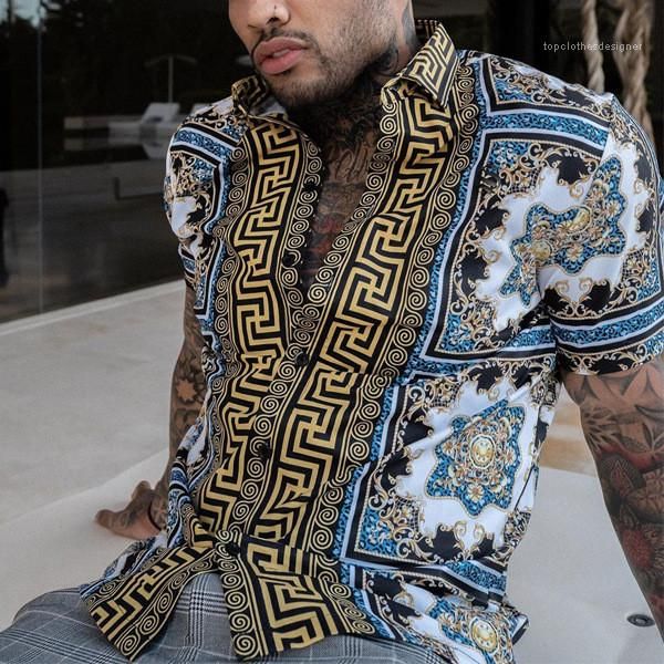 mens vintage floral print shirt summer designer lapel neck short sleeve casual shirts mlales fashion clothing, White;black
mens vintage floral print shirt summer designer lapel neck short sleeve casual shirts mlales fashion clothing, White;black