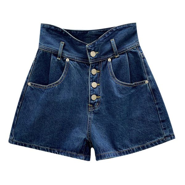 high waist button slim denim shorts women 2020 summer fashion short woman wide legs shorts, White;black