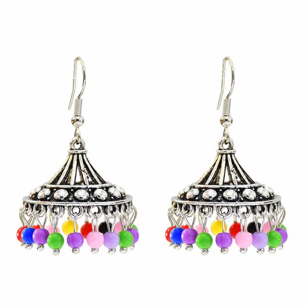 урожай серебряный сплав красочные шарики колокола кисточкой jhumka серьги для женщин богемское индийских ювелирных, Silver
урожай серебряный сплав красочные шарики колокола кисточкой jhumka серьги для женщин богемское индийских ювелирных, Silver