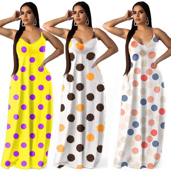 plus size summer dress 200 women polka dot print v neck sleeveless sundress loose maxi long beach vintage dress, Black;gray
plus size summer dress 200 women polka dot print v neck sleeveless sundress loose maxi long beach vintage dress, Black;gray