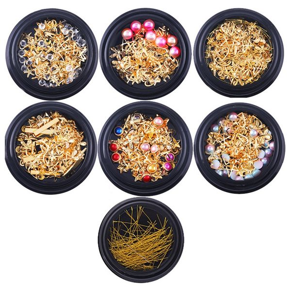 abvp 7pc/set mix gold nail rivet star moon pearl rhinestones design punk nail jewlery silver 3d art decoration for manicure, Silver;gold
abvp 7pc/set mix gold nail rivet star moon pearl rhinestones design punk nail jewlery silver 3d art decoration for manicure, Silver;gold