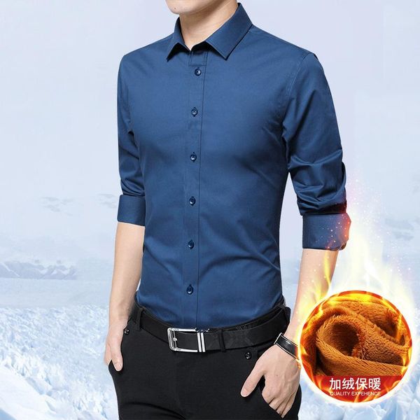 new business professional long-sleeved plus velvet warm staff dress solid color fashion shirt, White;black
new business professional long-sleeved plus velvet warm staff dress solid color fashion shirt, White;black
