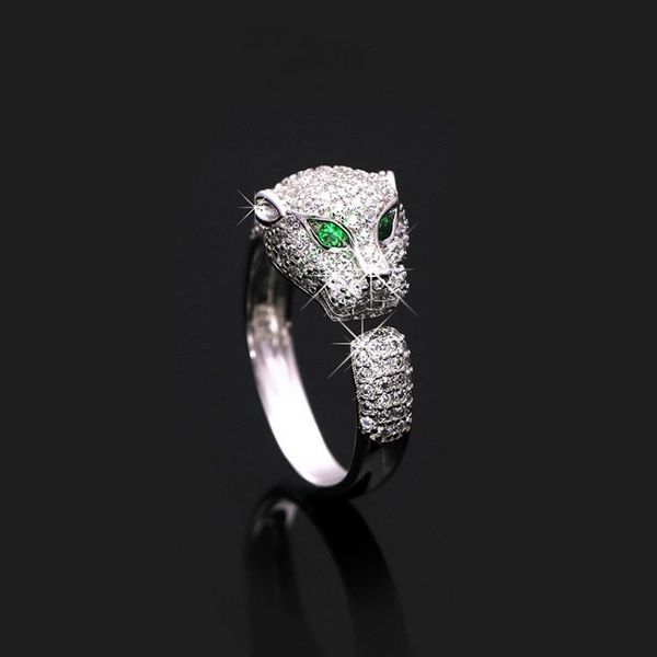 european and american famous star celebrity inspired leopard head s925 ring opening adjustable hip-hop zircon men and women couple tide ring, Silver
european and american famous star celebrity inspired leopard head s925 ring opening adjustable hip-hop zircon men and women couple tide ring, Silver