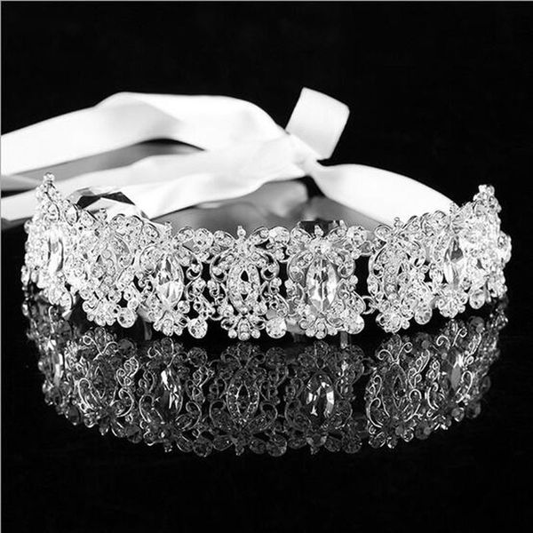 bridal hair accessories headband crystal beach wedding tiara for bride ribbon chain bridesmaid costume hair jewelry headpiece, White;golden
bridal hair accessories headband crystal beach wedding tiara for bride ribbon chain bridesmaid costume hair jewelry headpiece, White;golden