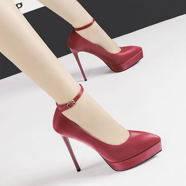 pumps women passion red interest shoes platform pointed toe silks and satins a word buckle super high heels party shoes, Black
pumps women passion red interest shoes platform pointed toe silks and satins a word buckle super high heels party shoes, Black