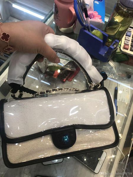 new european classic luxury style ladies fashion bag shoulder bag handbag, pure leather and transparent material pvc, clasp closure, more
new european classic luxury style ladies fashion bag shoulder bag handbag, pure leather and transparent material pvc, clasp closure, more