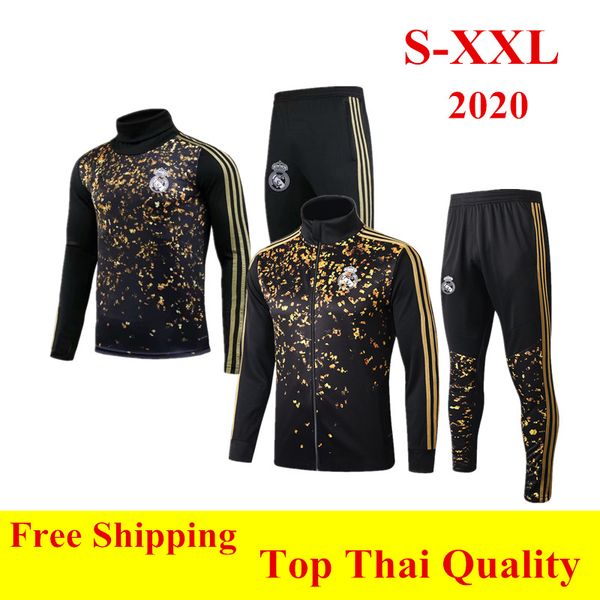 2020 real madrid ea jacket suit thai quality 20 21 hazard soccer uniform modric kroos ramos benzema isco bale marcelo mariano training suit, Black
2020 real madrid ea jacket suit thai quality 20 21 hazard soccer uniform modric kroos ramos benzema isco bale marcelo mariano training suit, Black