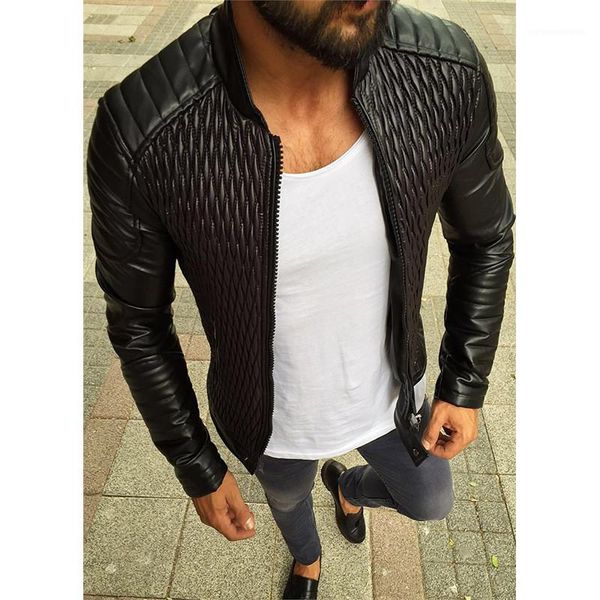 synthetic leather fashion luxury stand collar jackets casual mens black outerwear with zipper autumn mens designer
synthetic leather fashion luxury stand collar jackets casual mens black outerwear with zipper autumn mens designer