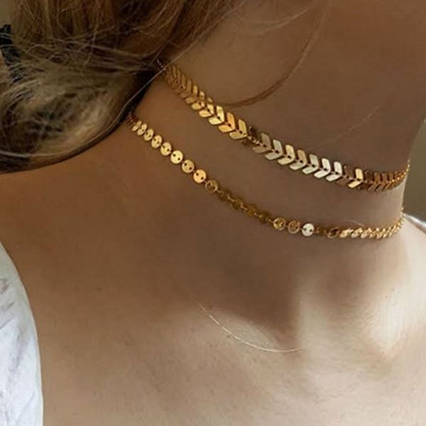 xpayxpay choker necklaces jewelry lovers personalized girl yellow gold color trendy necklace multilayer chain women kpop collier, Golden;silver
xpayxpay choker necklaces jewelry lovers personalized girl yellow gold color trendy necklace multilayer chain women kpop collier, Golden;silver