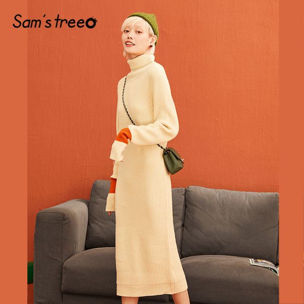 sam's tree black solid minimalist knitted dress women 2019 winter apricot colorblock sleeve long office ladies daily dresses, Black;gray
sam's tree black solid minimalist knitted dress women 2019 winter apricot colorblock sleeve long office ladies daily dresses, Black;gray