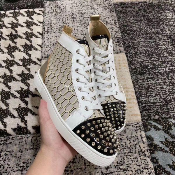 high spikes genuine leather r red bottom men,women sneaker fashion red sole fashion casual walking original box,dust bag, Black
high spikes genuine leather r red bottom men,women sneaker fashion red sole fashion casual walking original box,dust bag, Black
