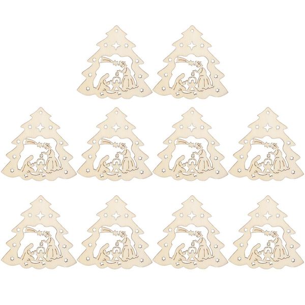 10pcs christmas tree ornaments wooden hanging xmas decorations with ropes a20
10pcs christmas tree ornaments wooden hanging xmas decorations with ropes a20