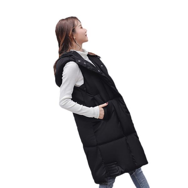 large size women's sleeveless parkas 2018 autumn winter new white black long thick 5xl hooded female cotton coat vest lq545, Black;white
large size women's sleeveless parkas 2018 autumn winter new white black long thick 5xl hooded female cotton coat vest lq545, Black;white